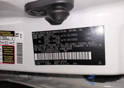 2021 Toyota Highlander Xse from USA, damaged, VIN 5TDJZRBH3MS120444